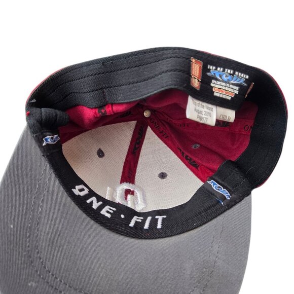 Oklahoma Sooners Childs Hat OU Logo One Fit By Top Of The World Distressed - Picture 11 of 16